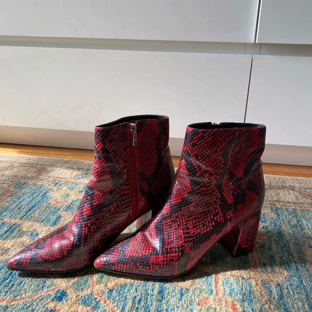 Marc Fisher Snakeskin Booties